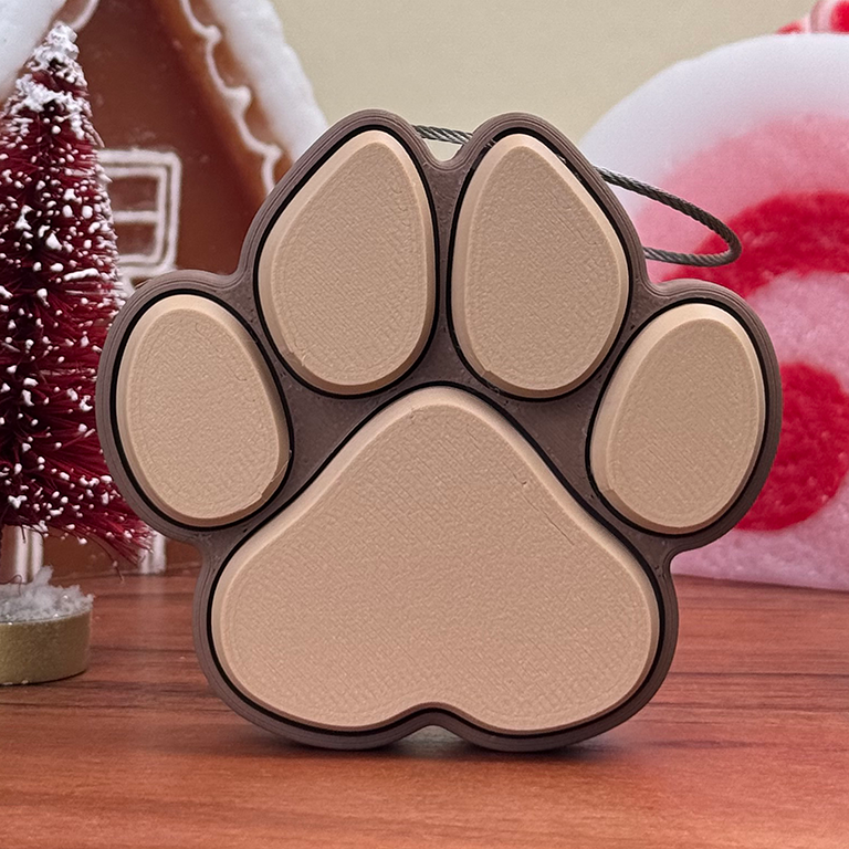 Dog Paw Fidget Clicker Keychain