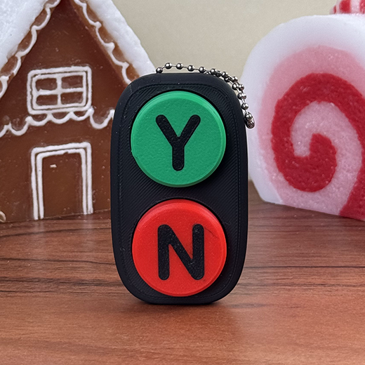 Yes/No Keychain Decision Maker Fidget Clicker